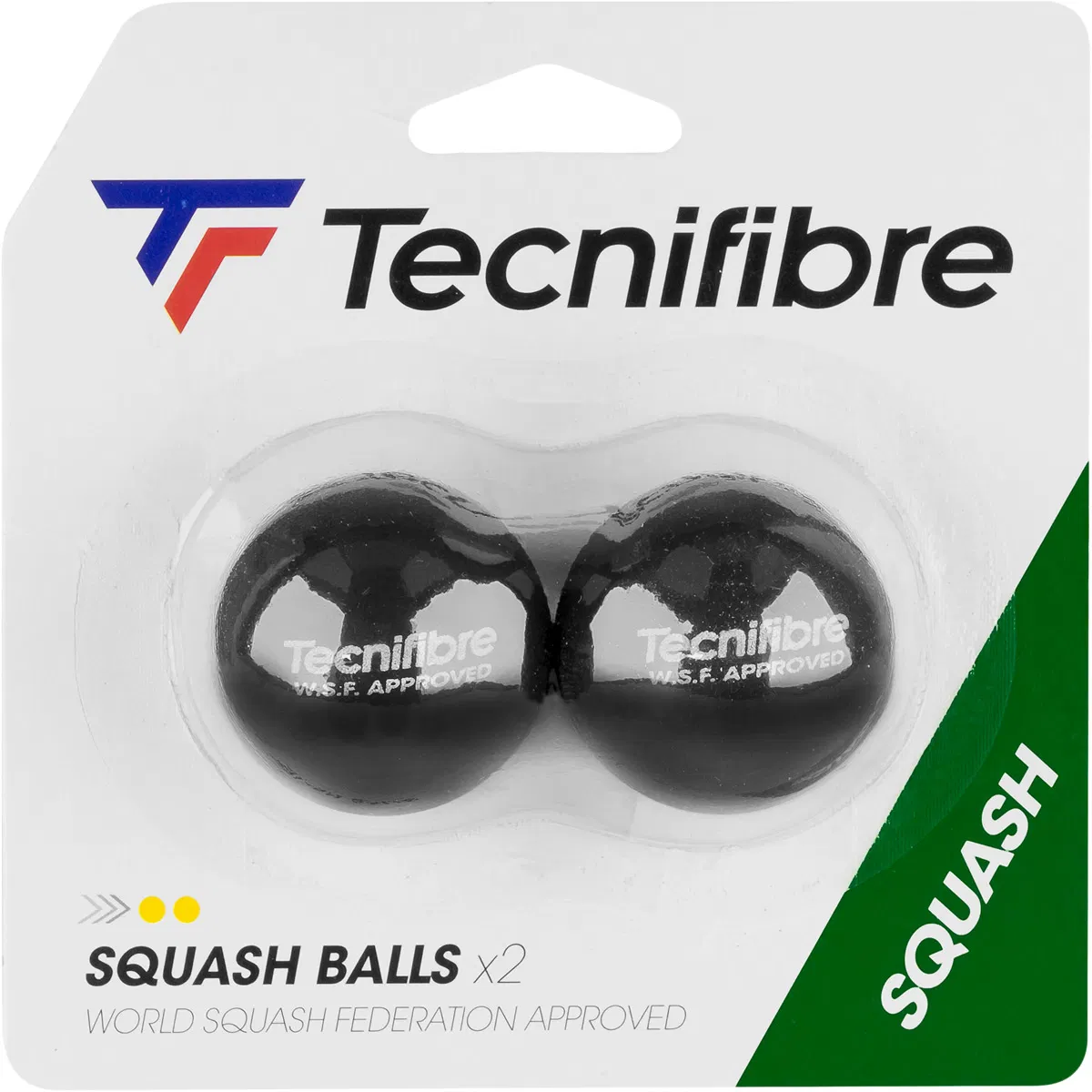 Tecnifibre Squash Bolde Double Yellow Dot 2-Pak None