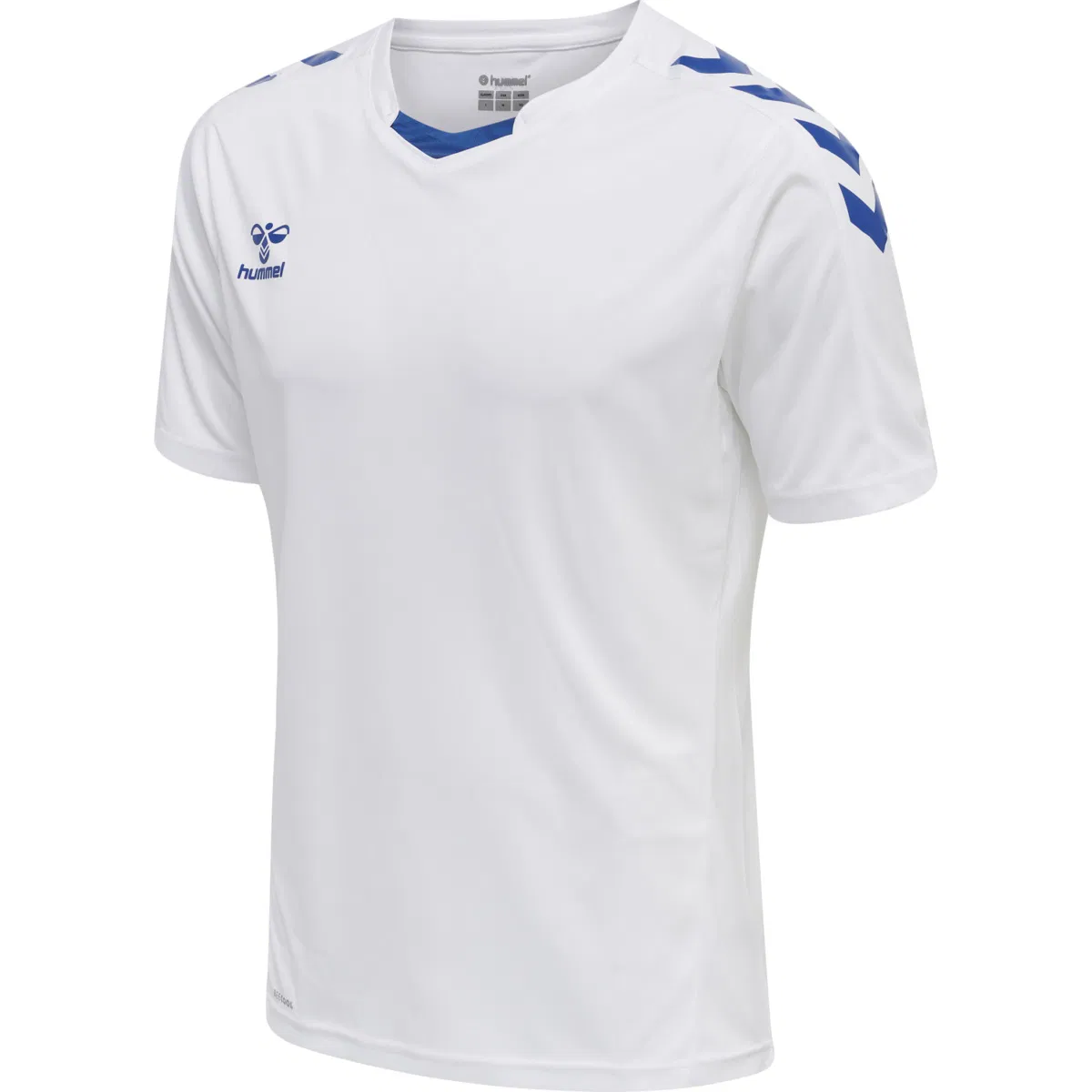 hummel Core XK Poly Trenings T-skjorte WHITE/TRUE BLUE