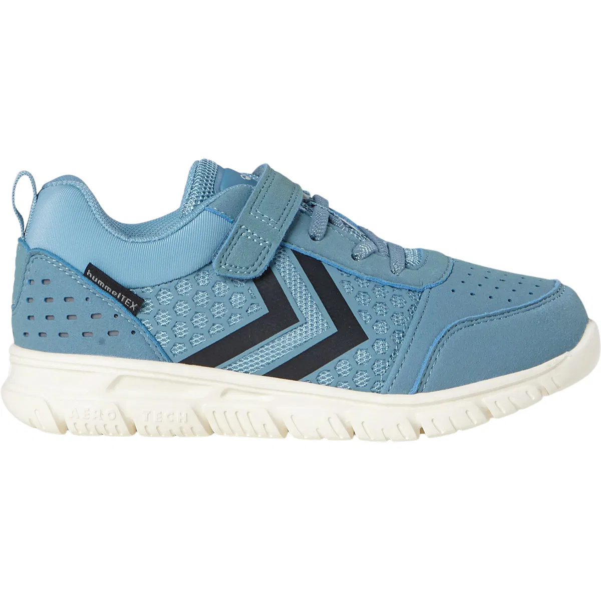 hummel Crosslite Dot 4 Tex Velcro Sneakers Børn BLUE HEAVEN