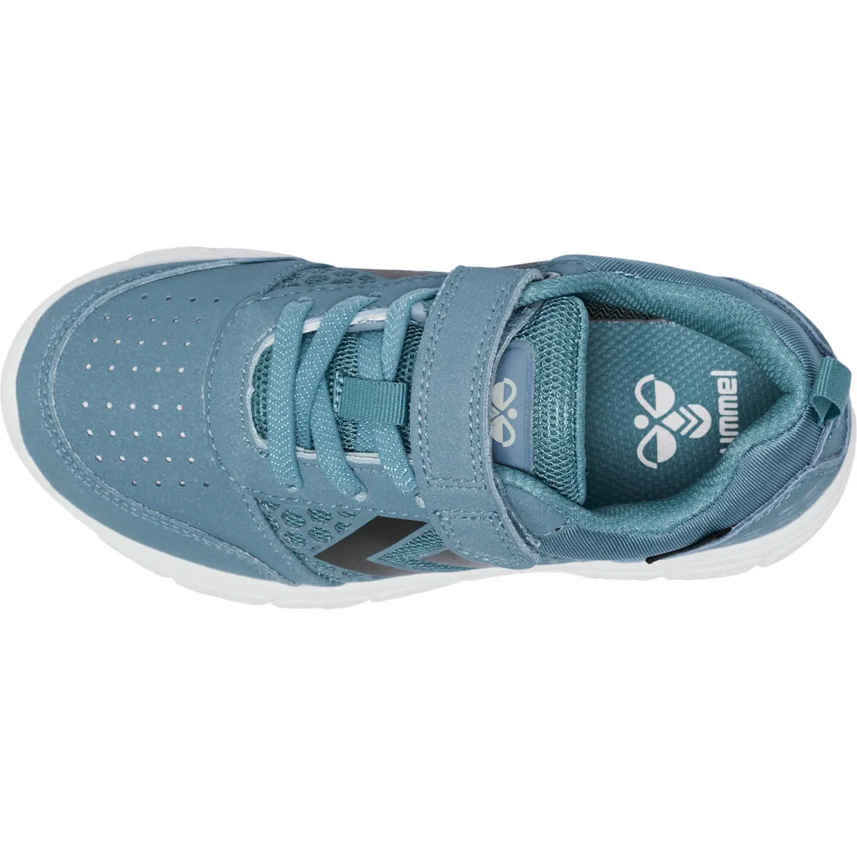 hummel Crosslite Dot 4 Tex Velcro Sneakers Børn BLUE HEAVEN