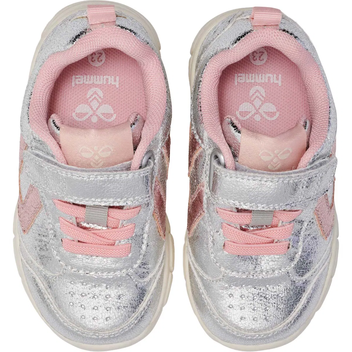 hummel Crosslite Glitter Velcro Sneakers Børn Silver
