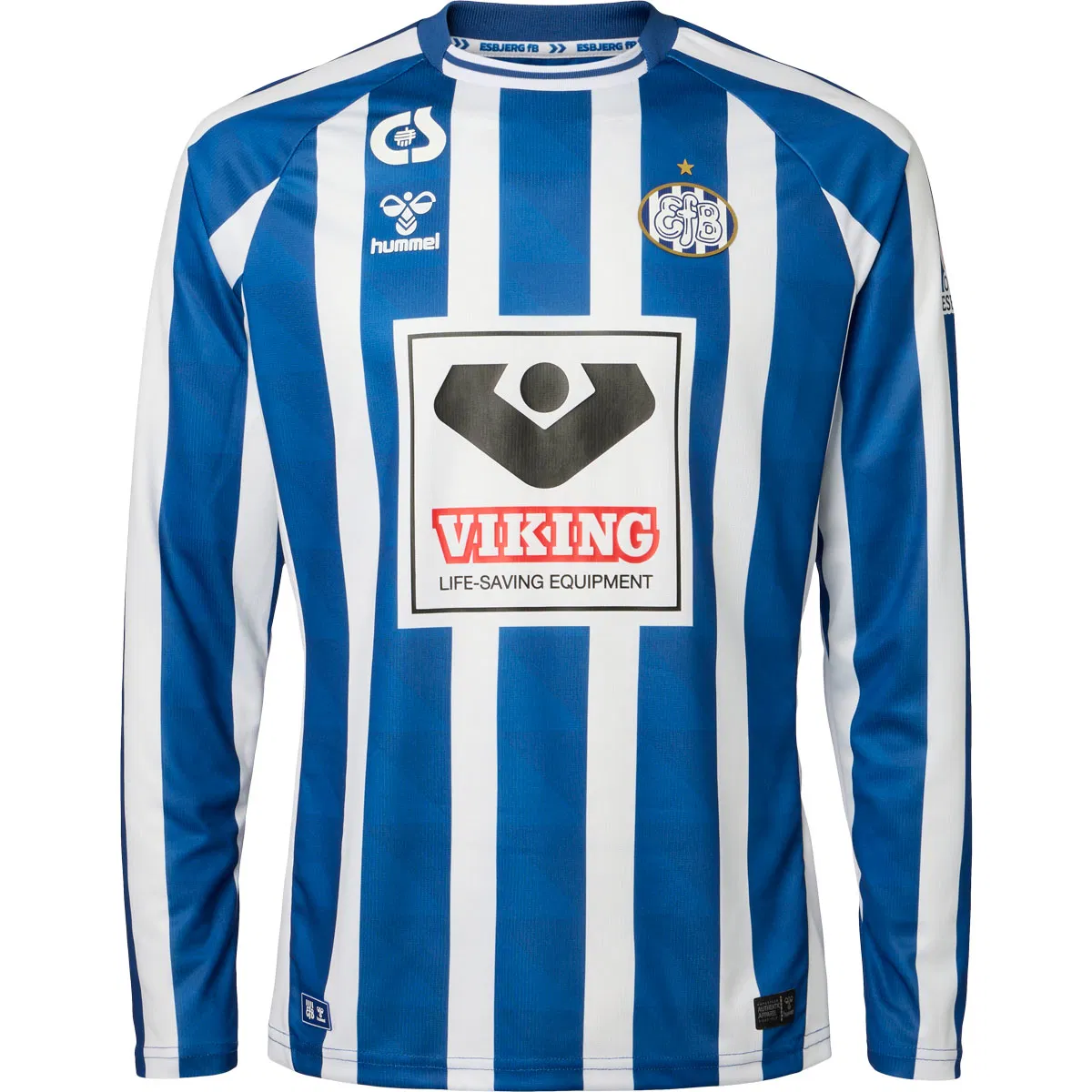 Esbjerg fB Langærmet Hjemmebanetrøje 25/26 Hvid/blå