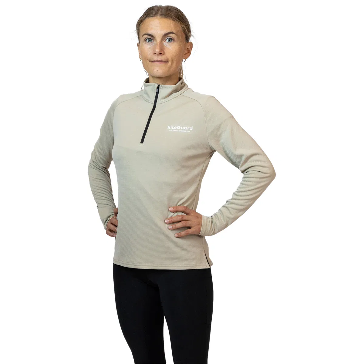 liiteGuard Ground-Tech 1/4 Zip Træningstrøje Dame Beige