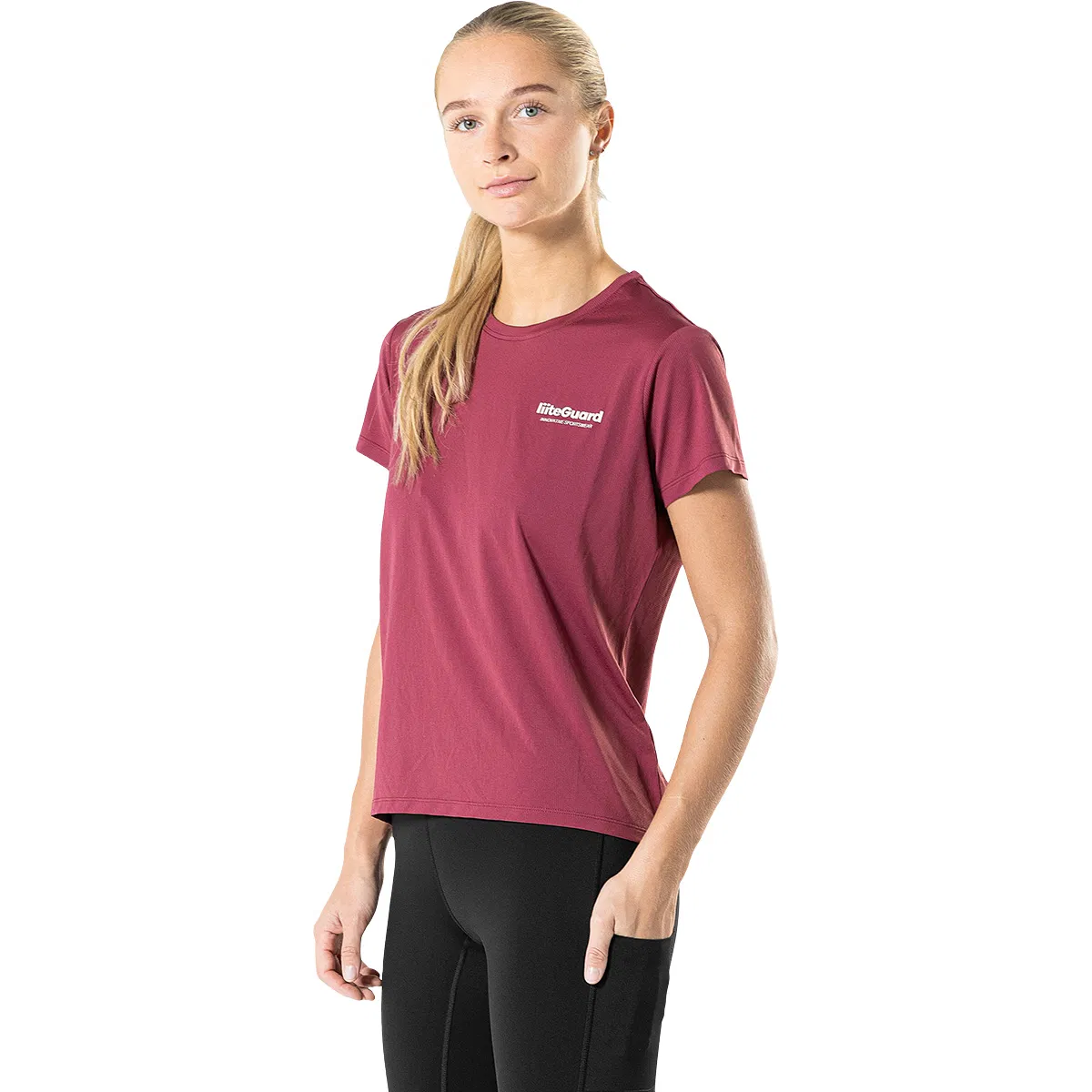 liiteGuard Ground Tech Løbe T-shirt Dame BORDEAUX