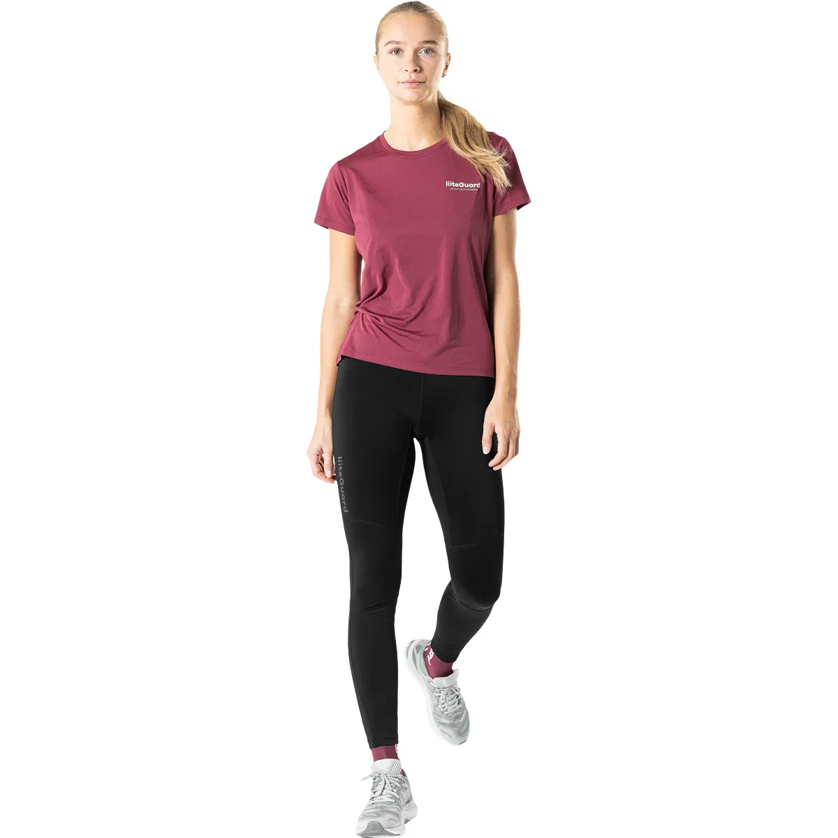 liiteGuard Ground Tech Løbe T-shirt Dame BORDEAUX