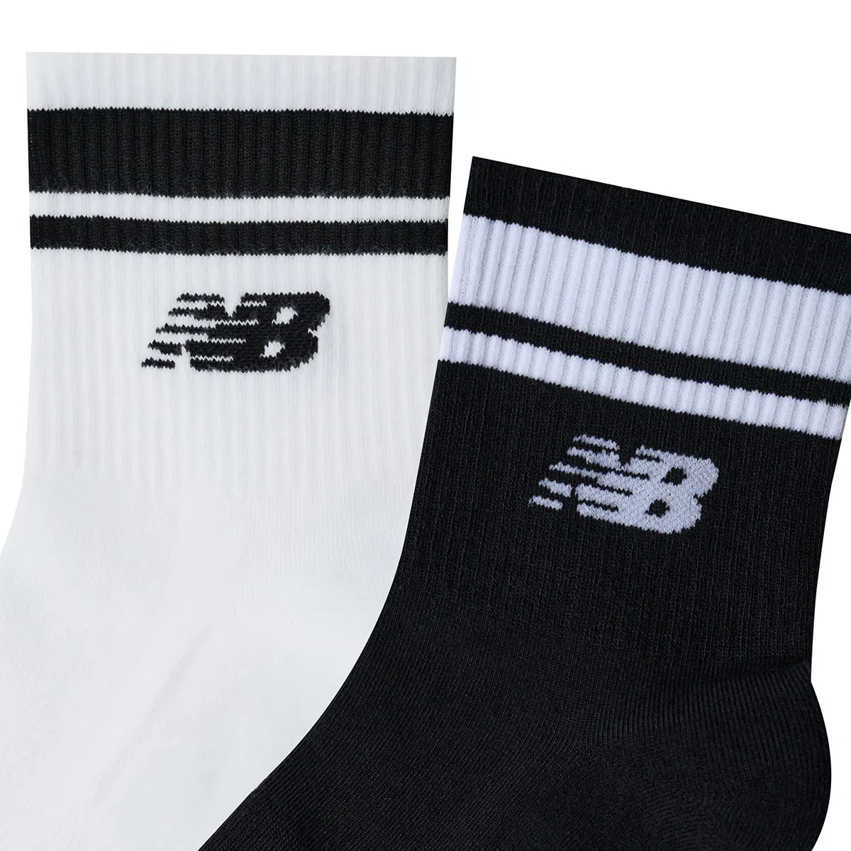 New Balance Run Repreve 2-Pak Korte Løpesokker WHITE/BLACK