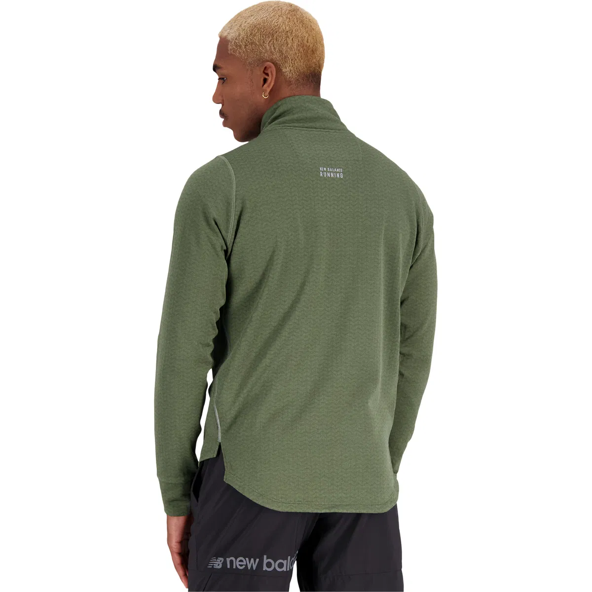 New Balance Heat Grid Half Zip Løbetrøje Herre DEEP OLIVE GREEN HEATHER