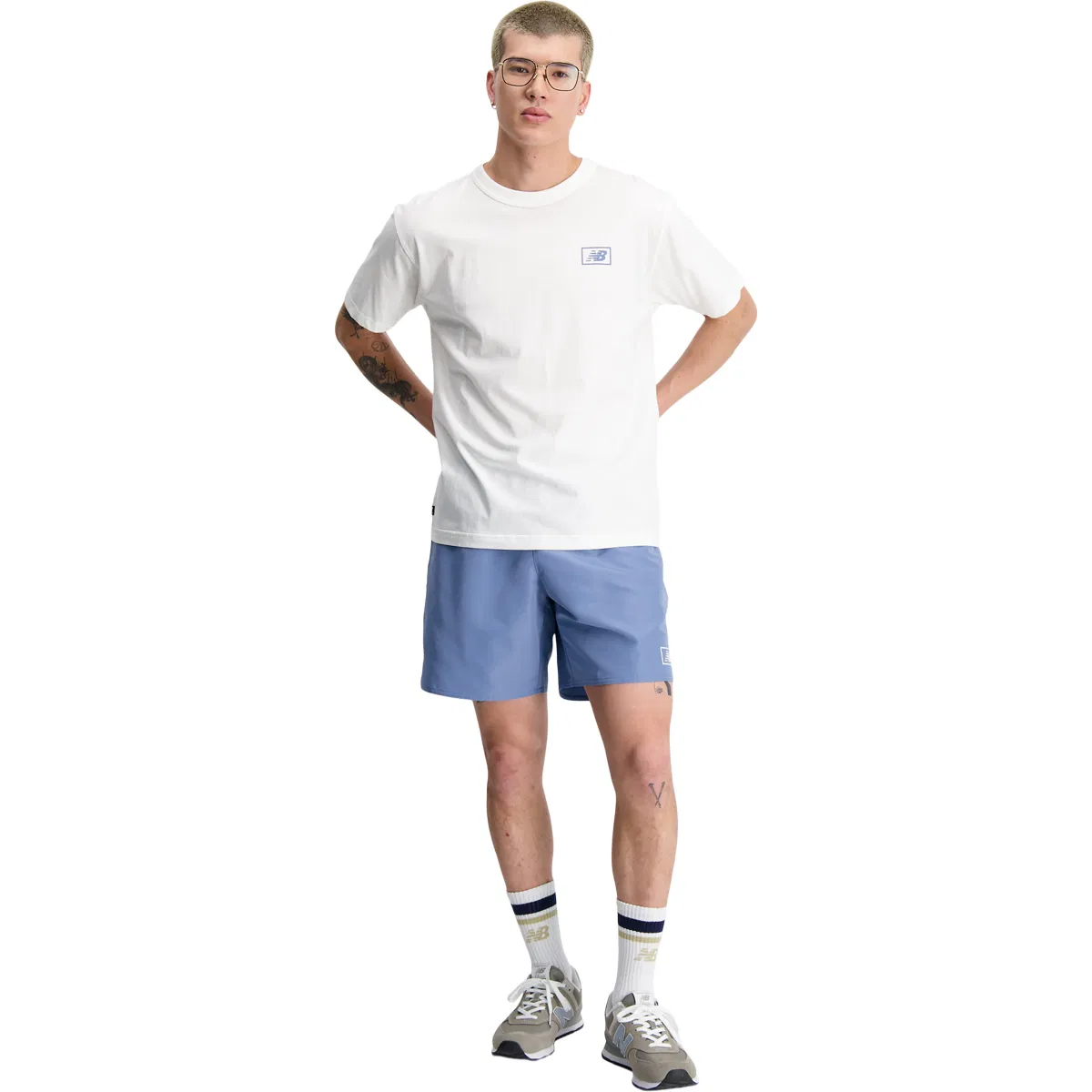New Balance Essentials Graphic T-Shirt Herre SEASALT
