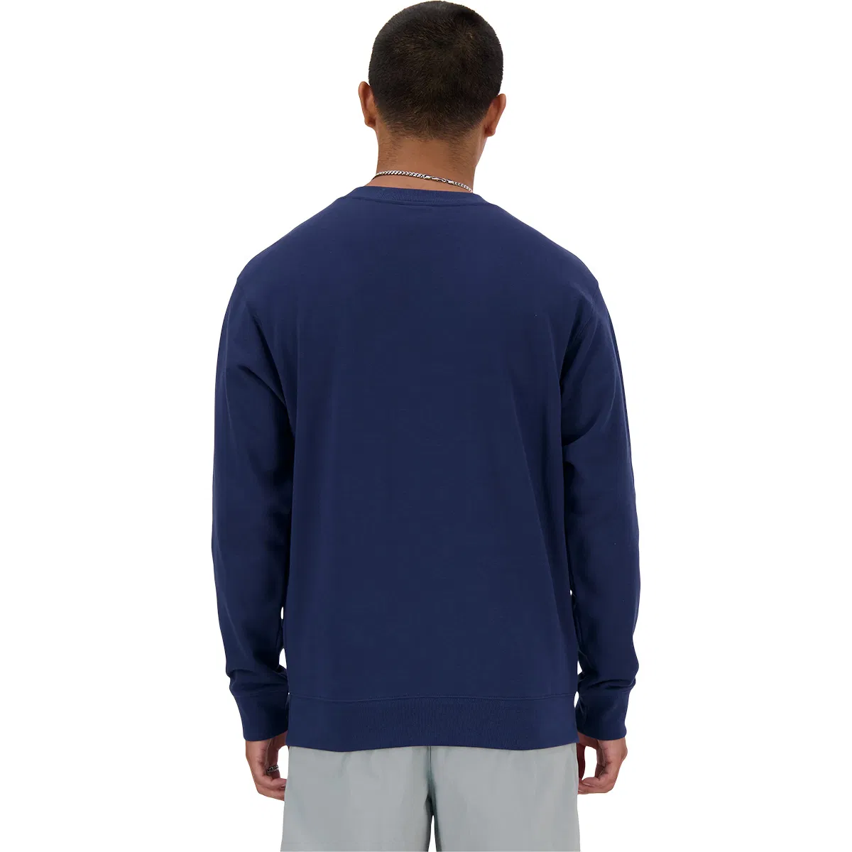 New Balance Small Logo French Terry Crew Sweatshirt Herre NB NAVY