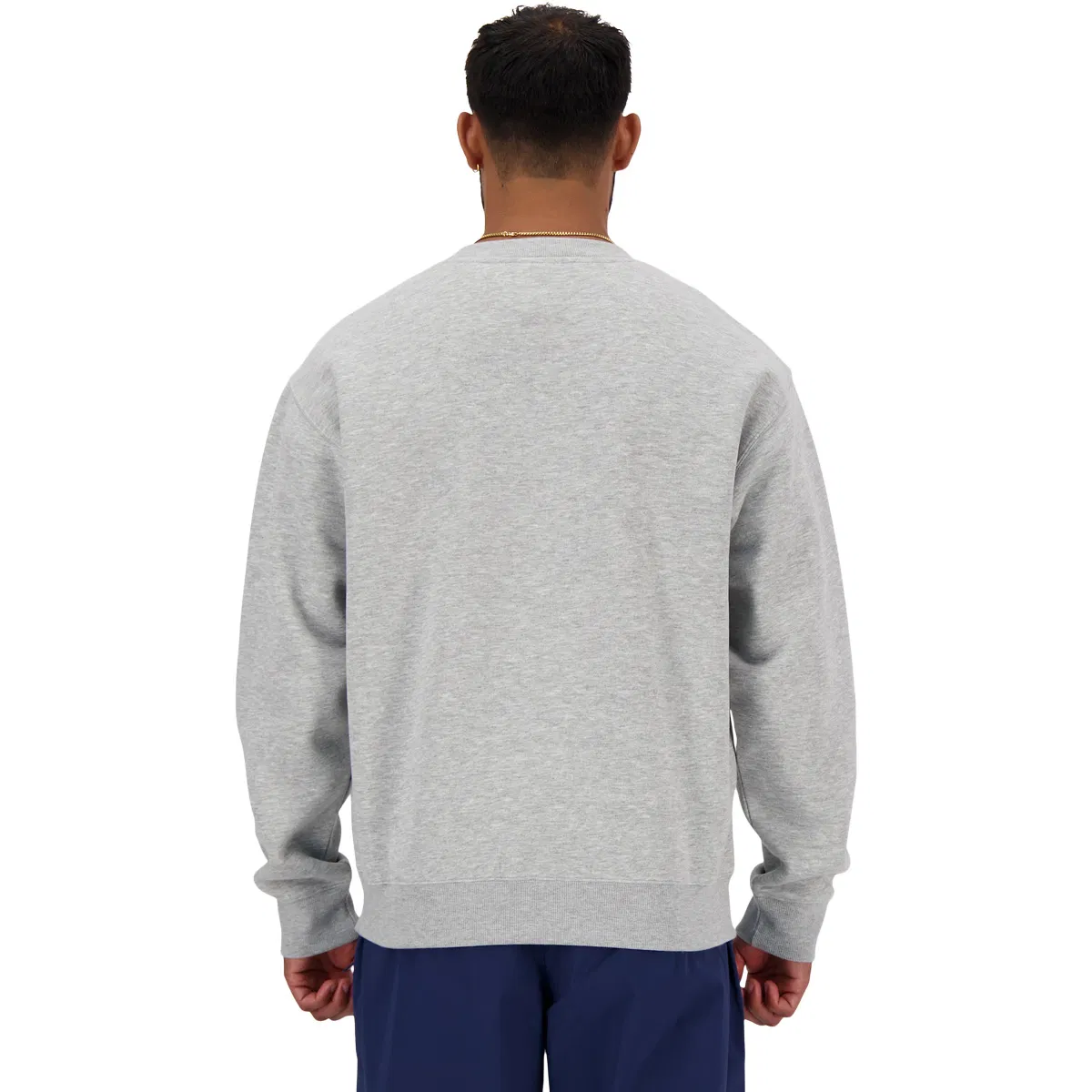 New Balance Small Logo Brushed Crew Sweatshirt Herre ATHLETIC GRE