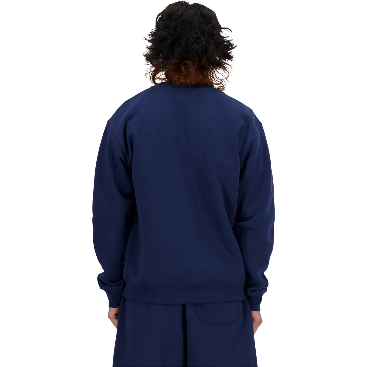 New Balance Small Logo Brushed Crew Sweatshirt Herre NB NAVY