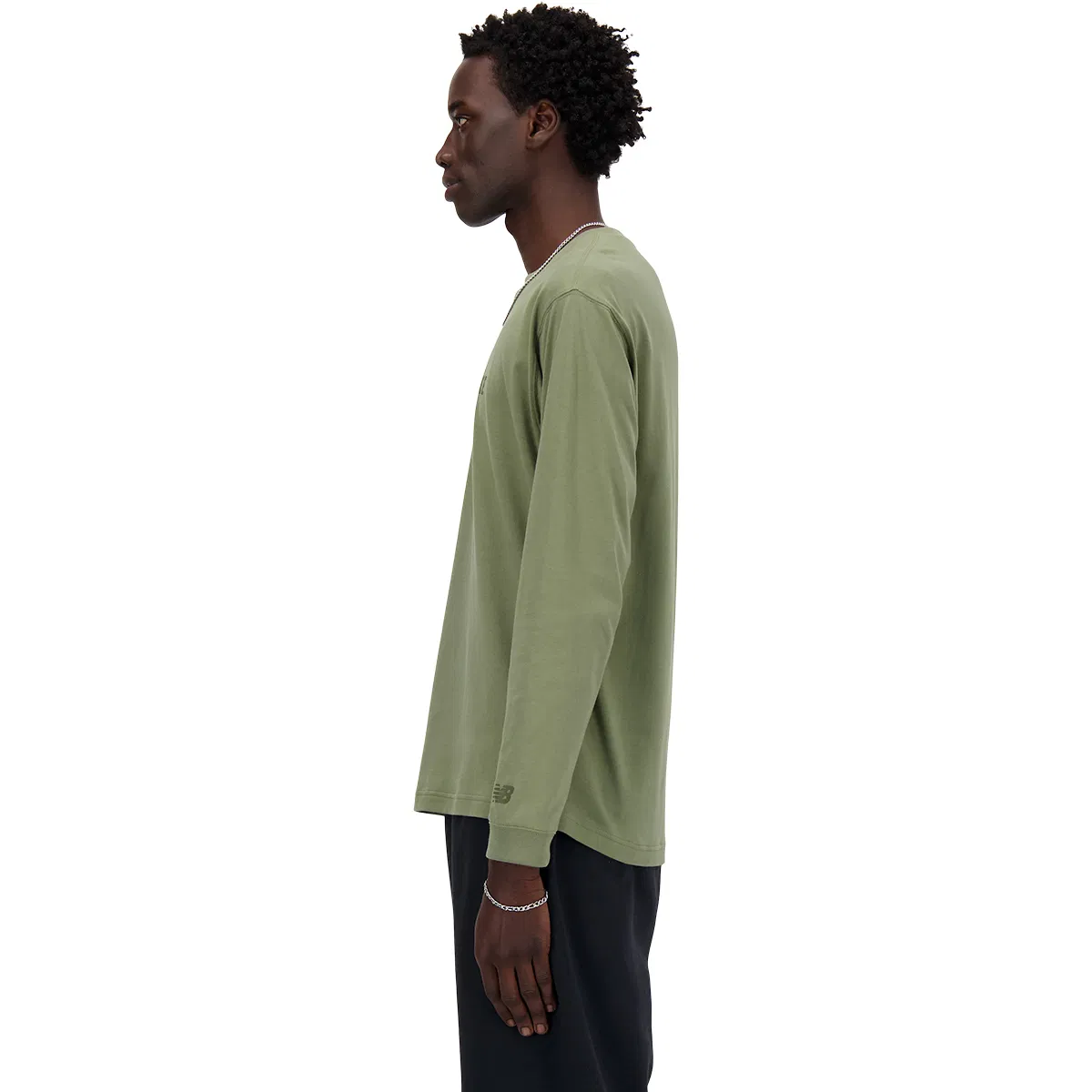 New Balance Graphic Langærmet T-shirt Herre DARK OLIVINE