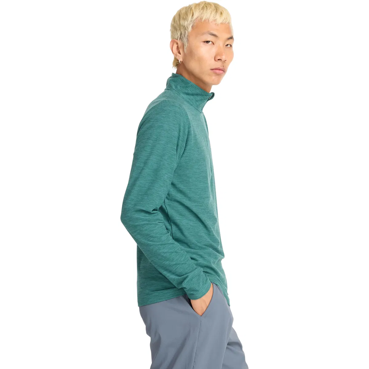 New Balance Space Dye 1/4 Zip Treningstrøye Herre NEW SPRUCE