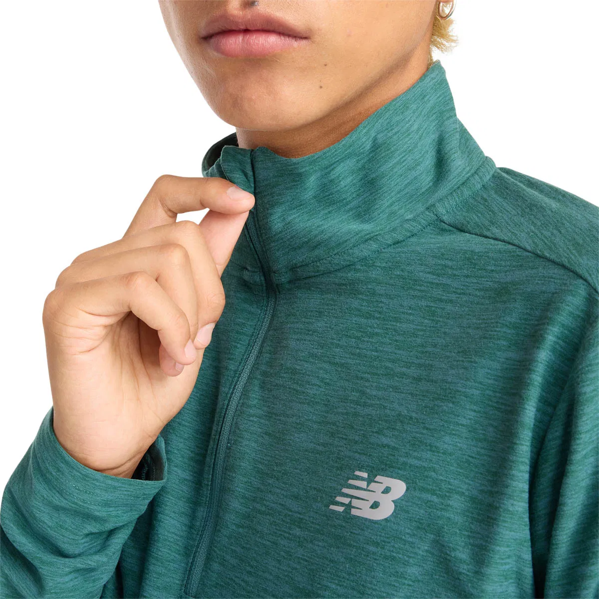 New Balance Space Dye 1/4 Zip Treningstrøye Herre NEW SPRUCE