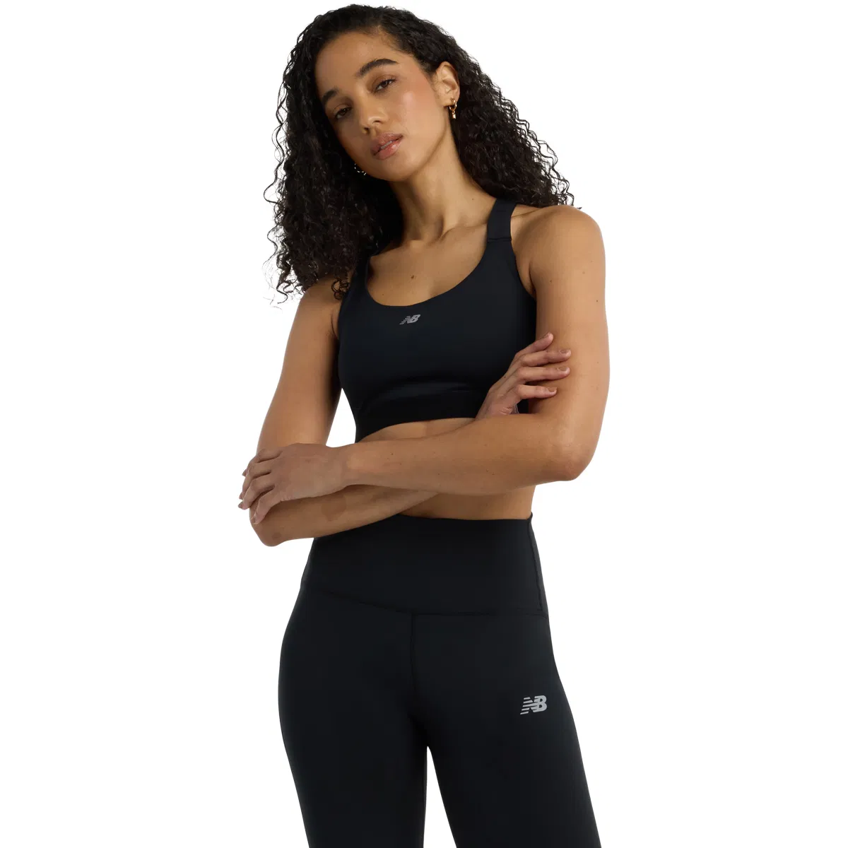 New Balance Essential Medium Support Sports BH Dame Black
