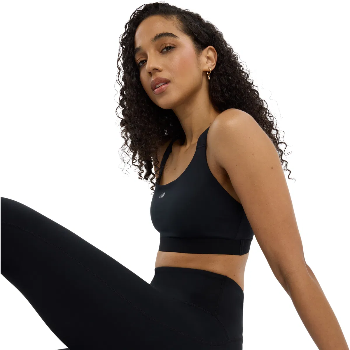 New Balance Essential Medium Support Sports BH Dame Black
