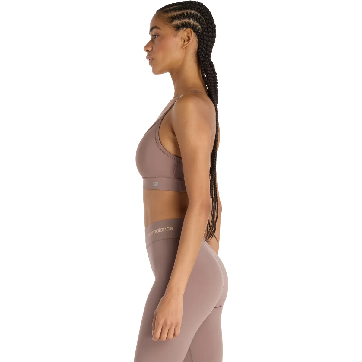 New Balance Essential Yoga Light Support Sports BH Dame Brown