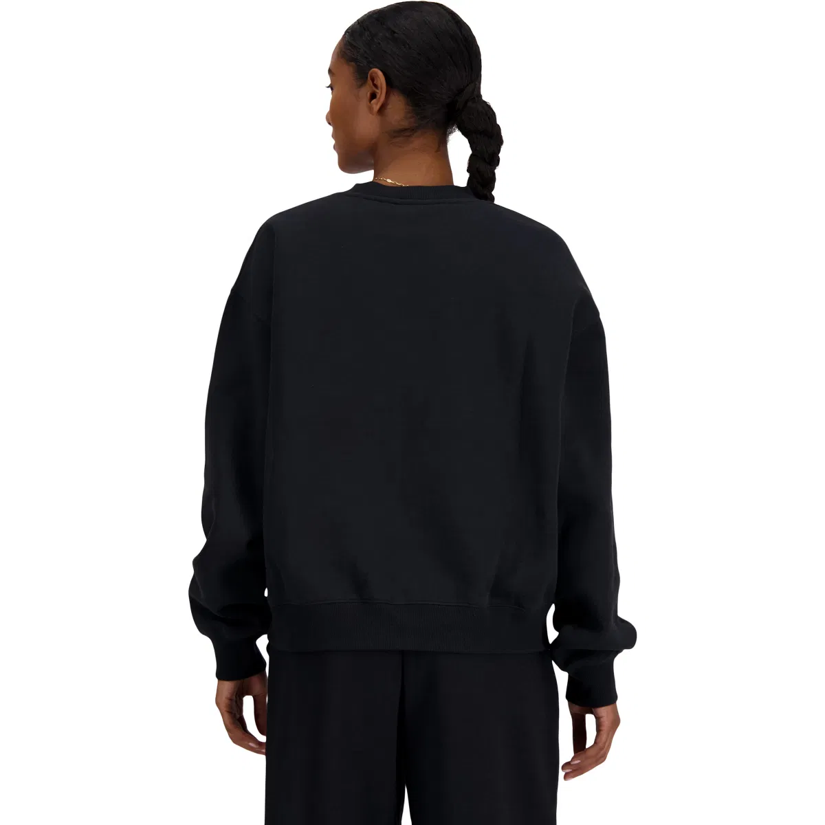 New Balance Small Logo Crew Sweatshirt Dame Black