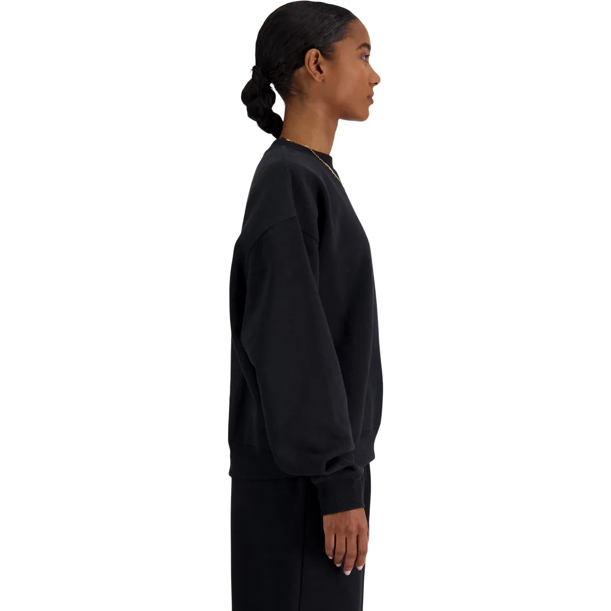 New Balance Small Logo Crew Sweatshirt Dame Black