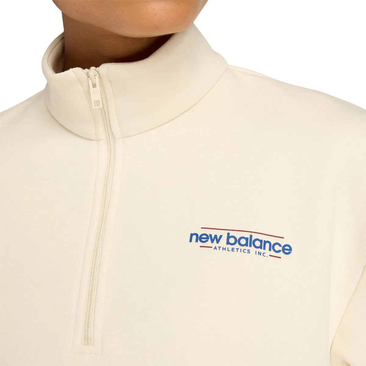 New Balance Reimagined Half Zip Sweatshirt Dame White