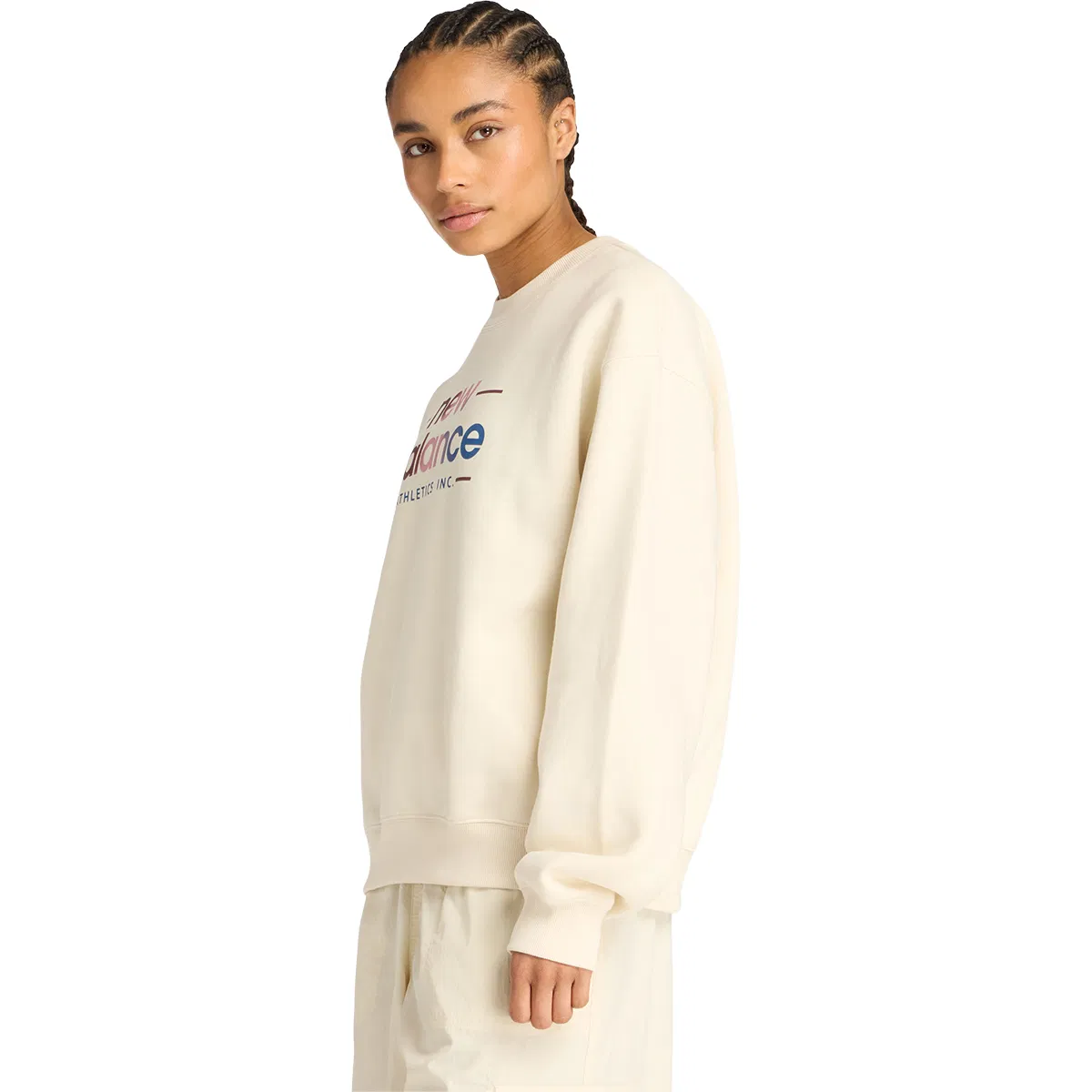 New Balance Forestilt Crew Sweatshirt Dame White