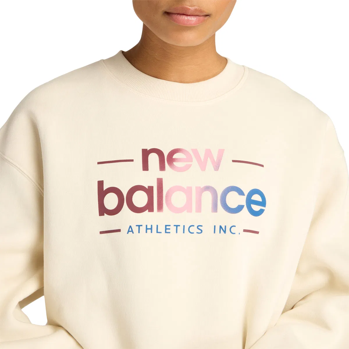 New Balance Forestilt Crew Sweatshirt Dame White