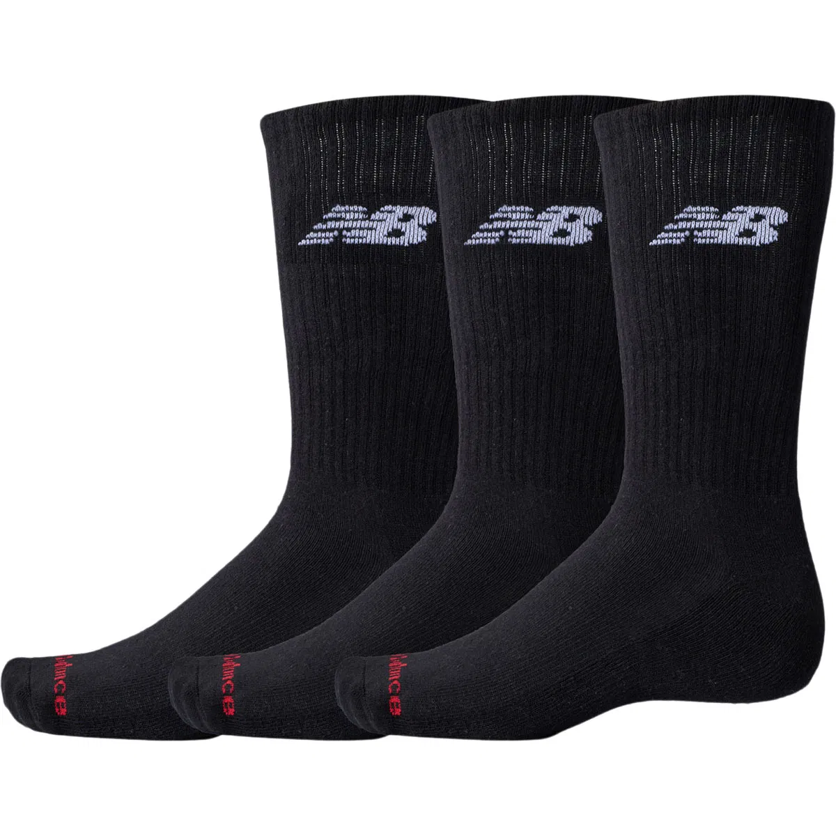 New Balance Hverdags Crew 3-Pack Strømper BLACK