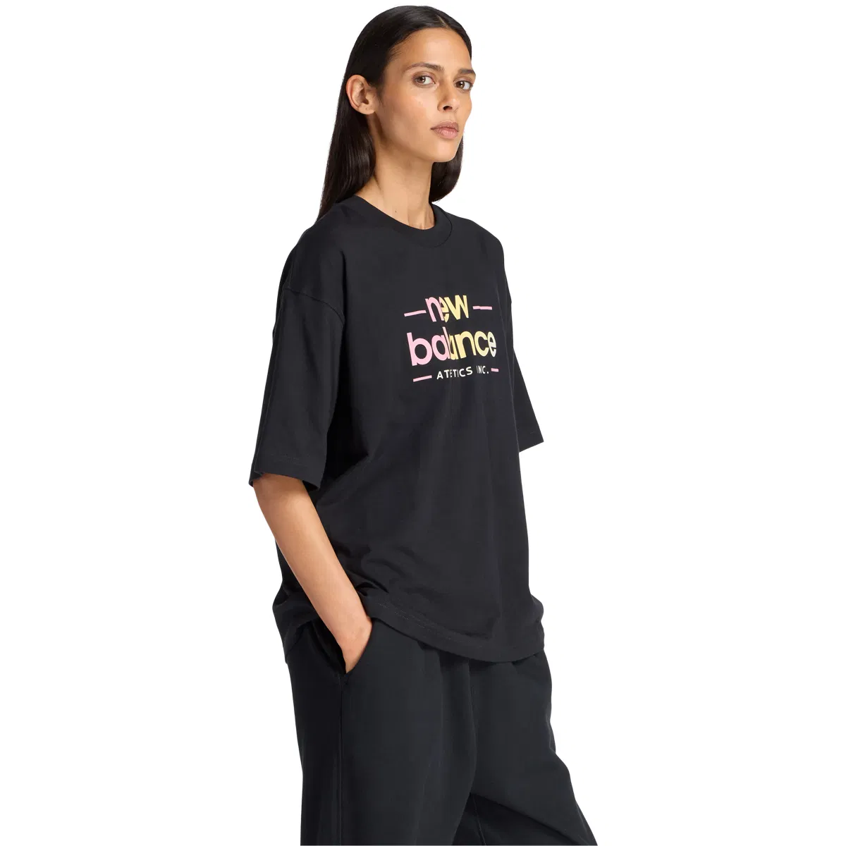 New Balance Reimagined Oversized T-shirt Dame Black
