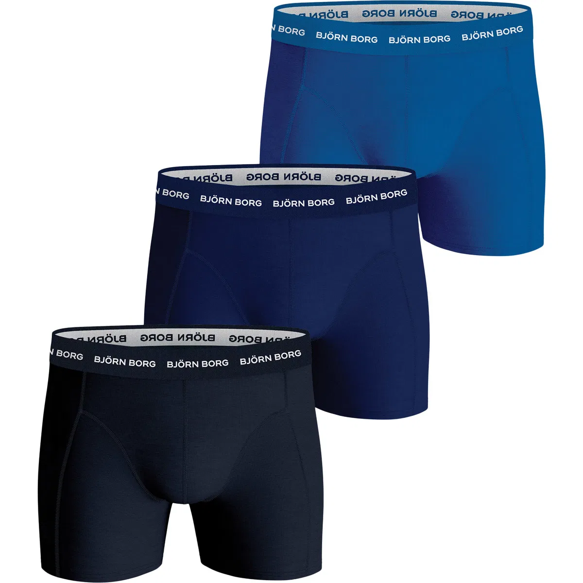 Björn Borg Cotton Stretch 3-Pak Boxershorts Herre Blue