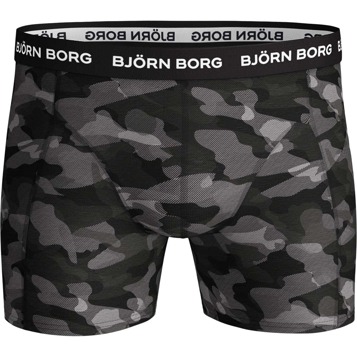Björn Borg Cotton Stretch 3-Pak Boxershorts Herre Grey/Black