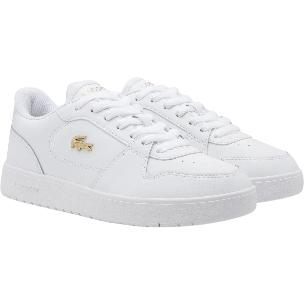 Lacoste Court Ace Leather Sneakers Dame White