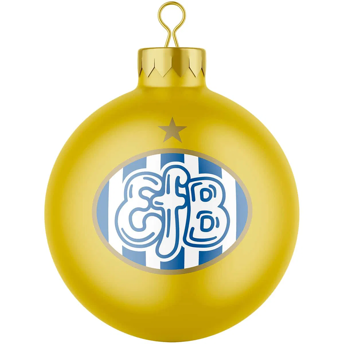 Esbjerg fB julekugle Guld
