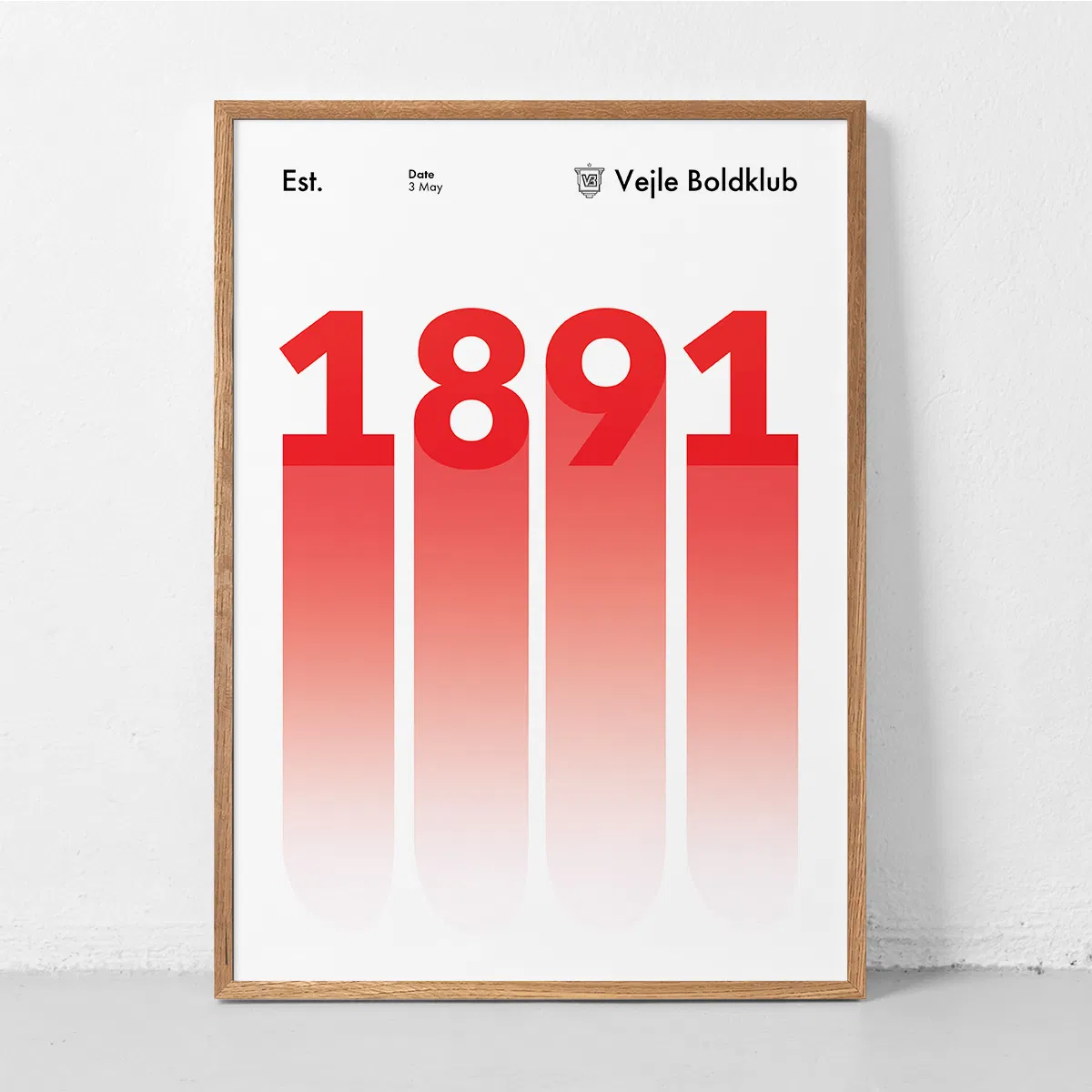 Vejle Boldklub Plakat 1891 50x70 cm Ass