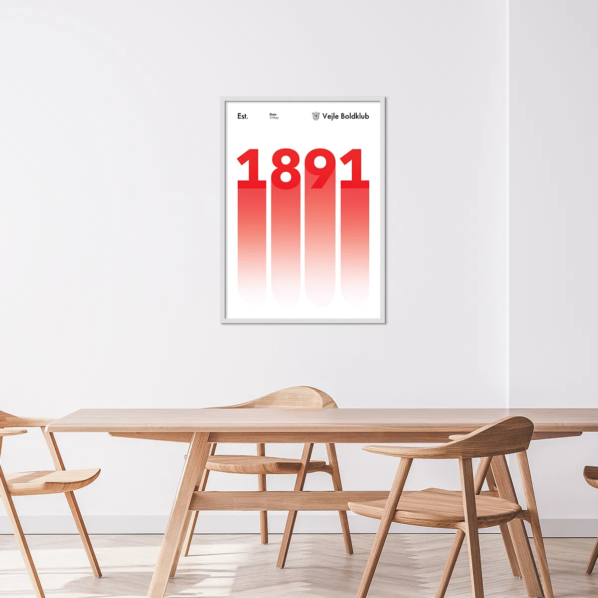 Vejle Boldklub Plakat 1891 50x70 cm Ass