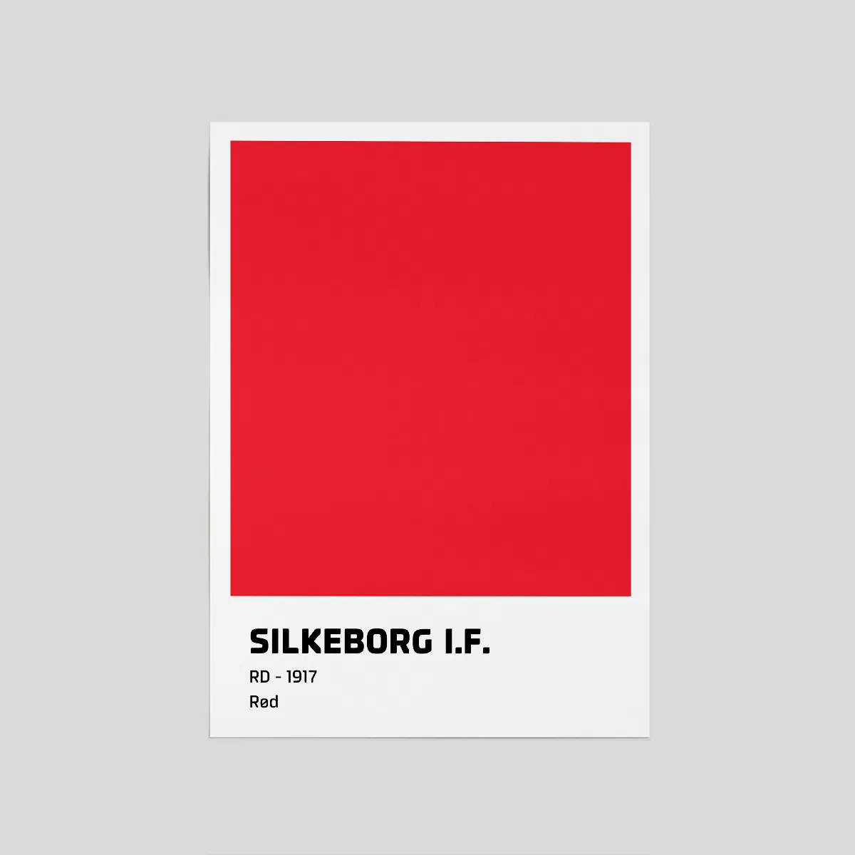 Silkeborg IF Plakat Rød 50x70 cm Ass
