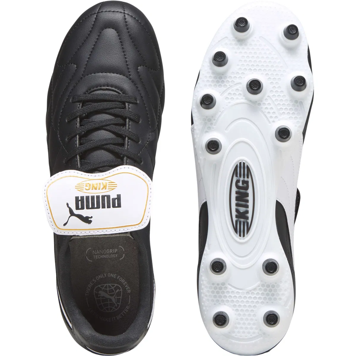 PUMA King Top FG/AG Fodboldstøvler PUMA White-PUMA Black-Poison P