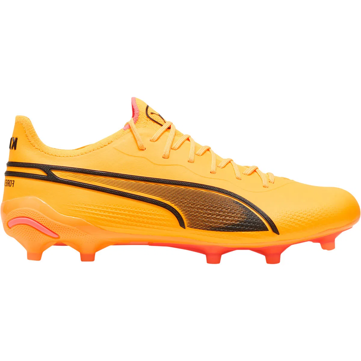 PUMA King Ultimate FG/AG Fotballsko Sun Stream-PUMA Black-Sunset G