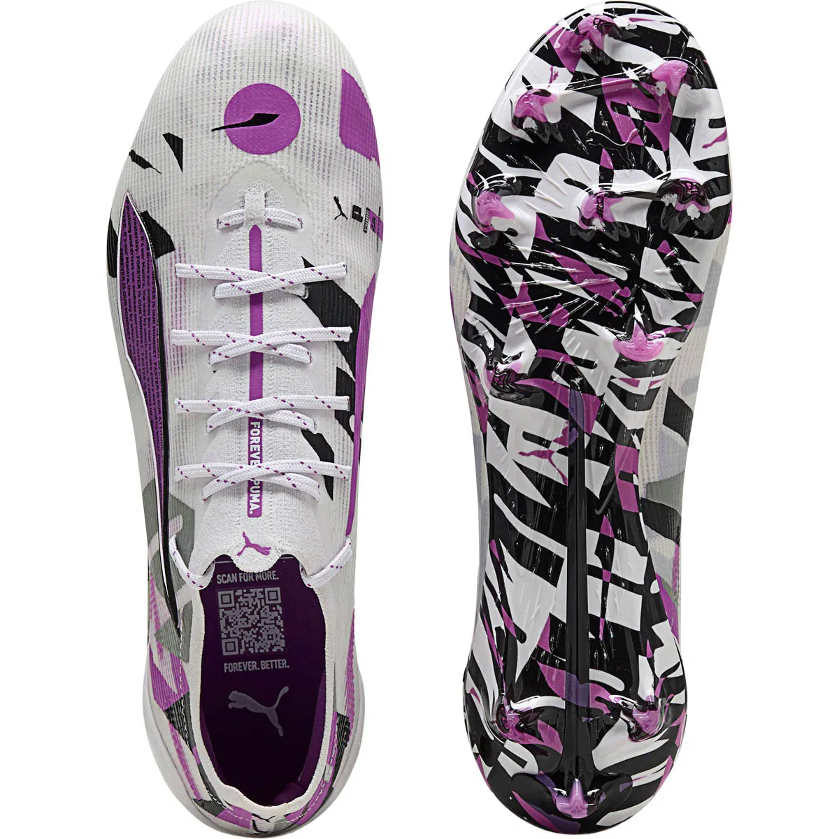 PUMA Ultra 5 Ultimate Forever FG Fodboldstøvler PUMA White-PUMA Black-Poison P