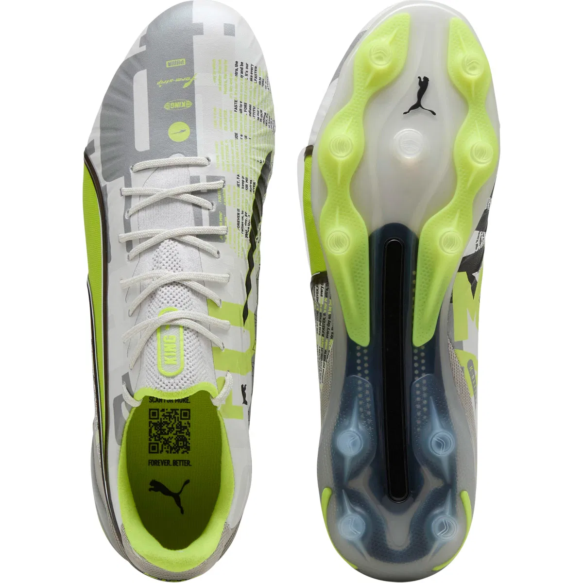 PUMA King Ultimate Forever FG/AG Fotballsko PUMA White-PUMA Black-Poison P
