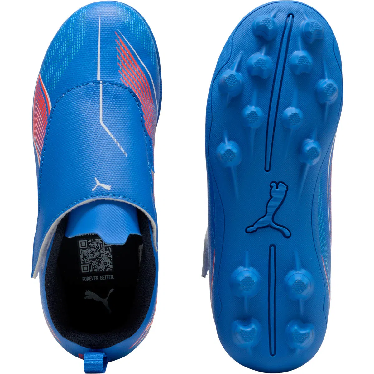 PUMA Ultra 6 Play Velcro FG/AG Fodboldstøvler Børn Blue