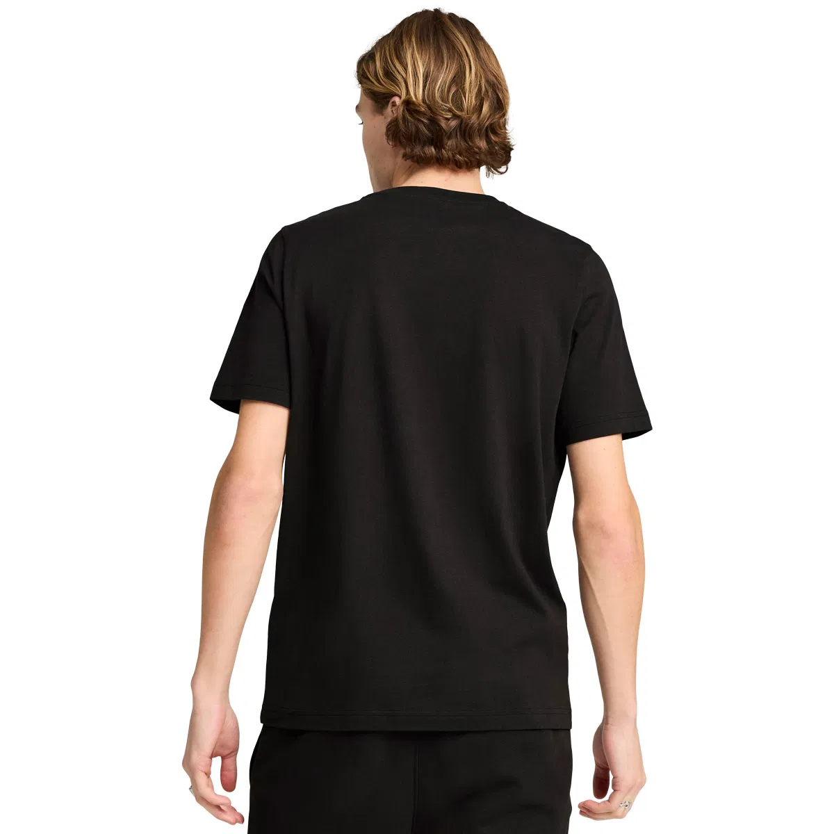 PUMA Essentials Elevated T-shirt Herre PUMA White-PUMA Black-Poison P