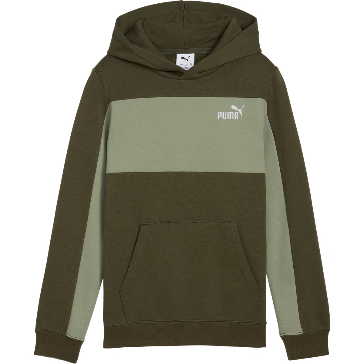 PUMA Essential Block Small Logo Hættetrøje Børn Green