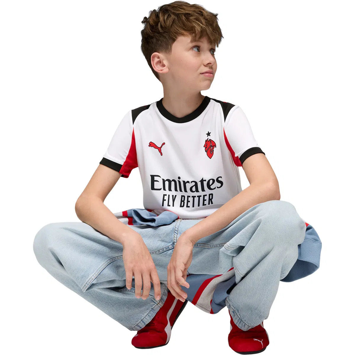 AC Milan Udebanetrøje 25/26 Børn White