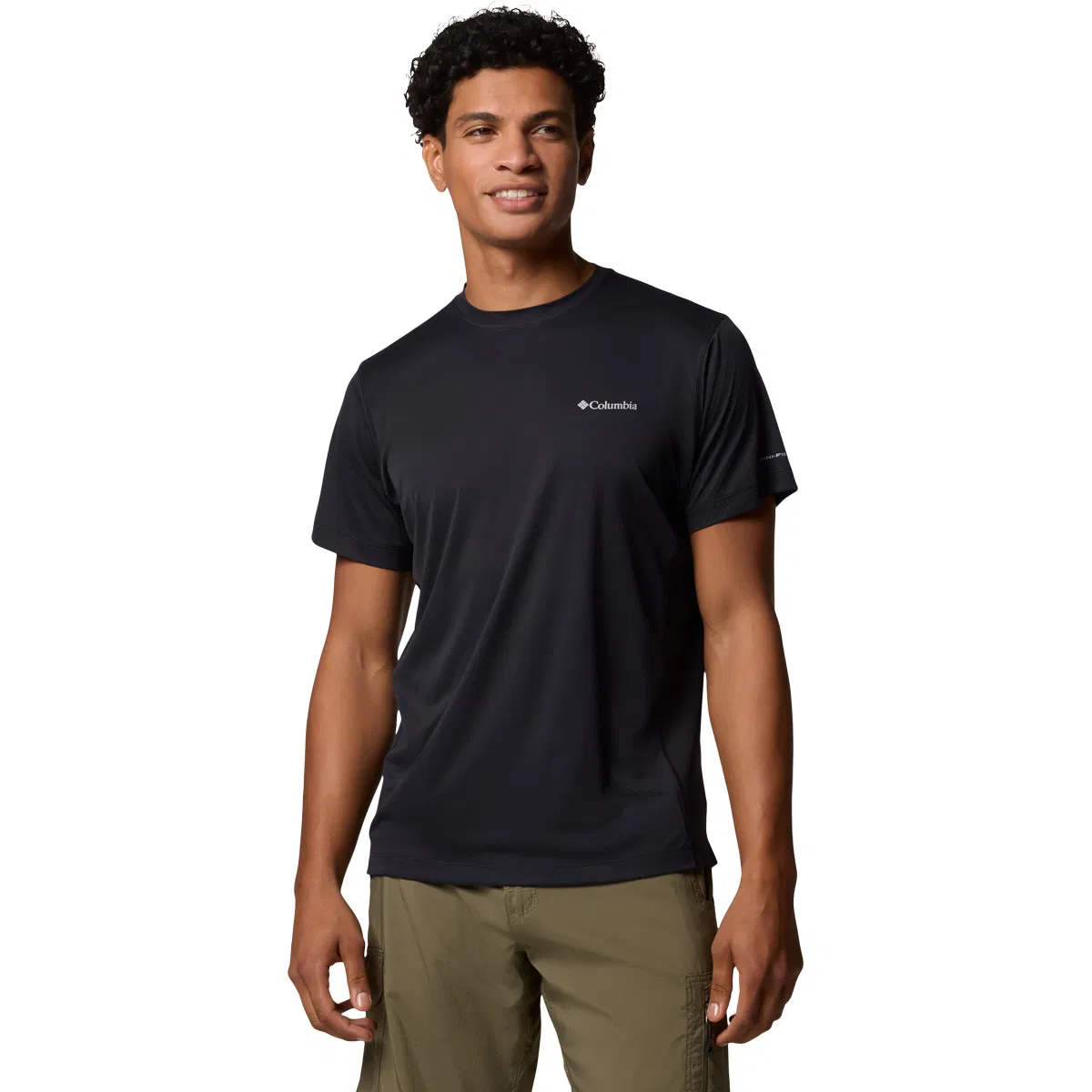 Columbia Zero Rules Light Crew T-shirt Herre Black, Gum 2