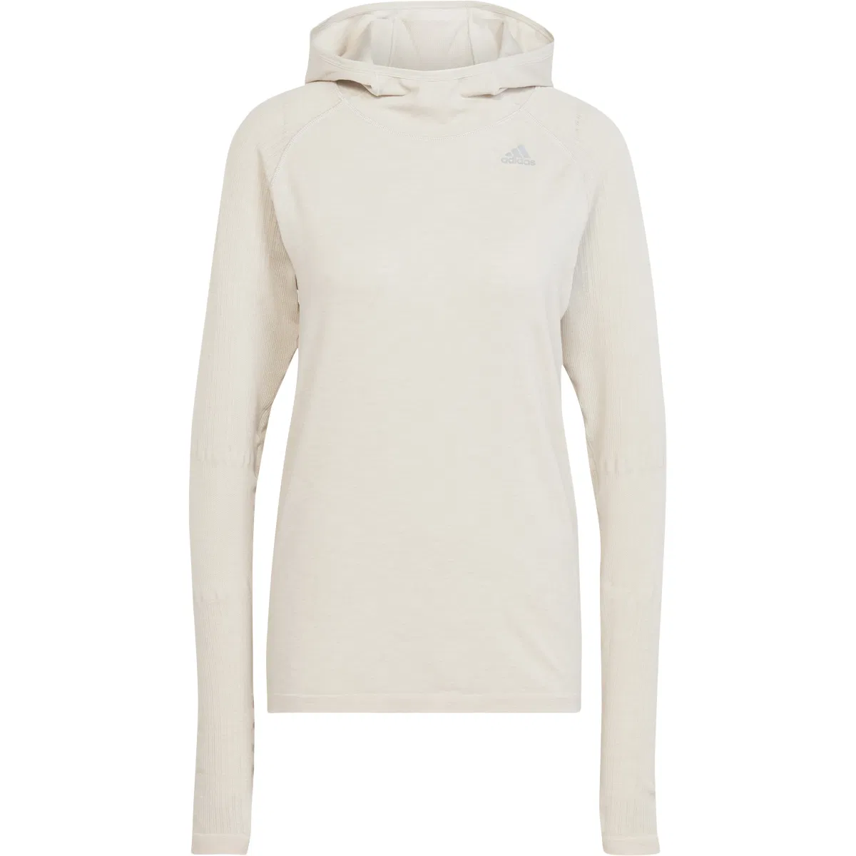 adidas Xcity Knit Hood Løpetopp Dame ALUMIN/MSILVE/SABEMT
