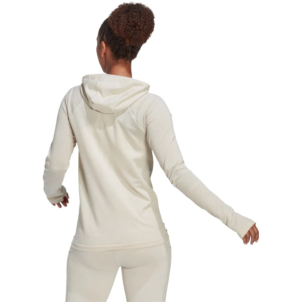 adidas Xcity Knit Hood Løpetopp Dame ALUMIN/MSILVE/SABEMT