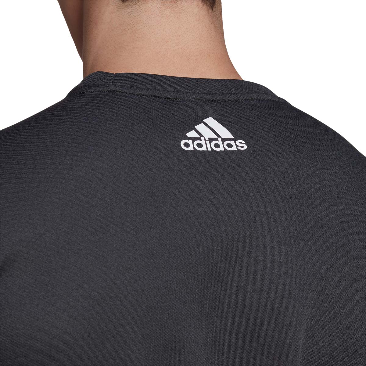 adidas Train Icons  3-Bar Crew Træningstrøje Herre BLACK/WHITE/BLACK