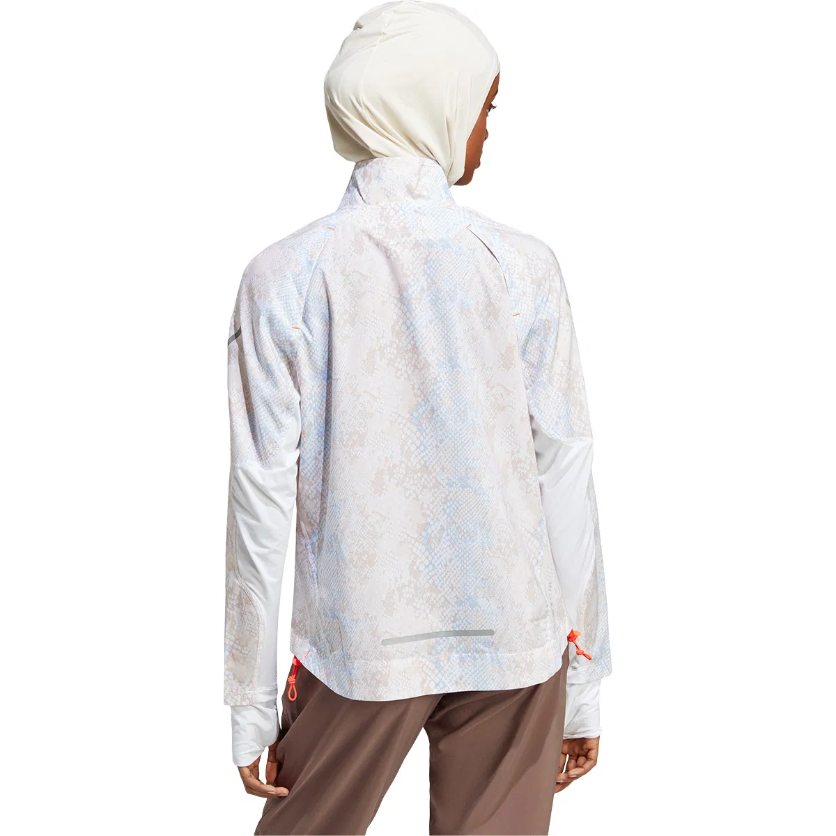 adidas Fast Løpejakke Dame WHITE/PNKFUS/BLILIL/M