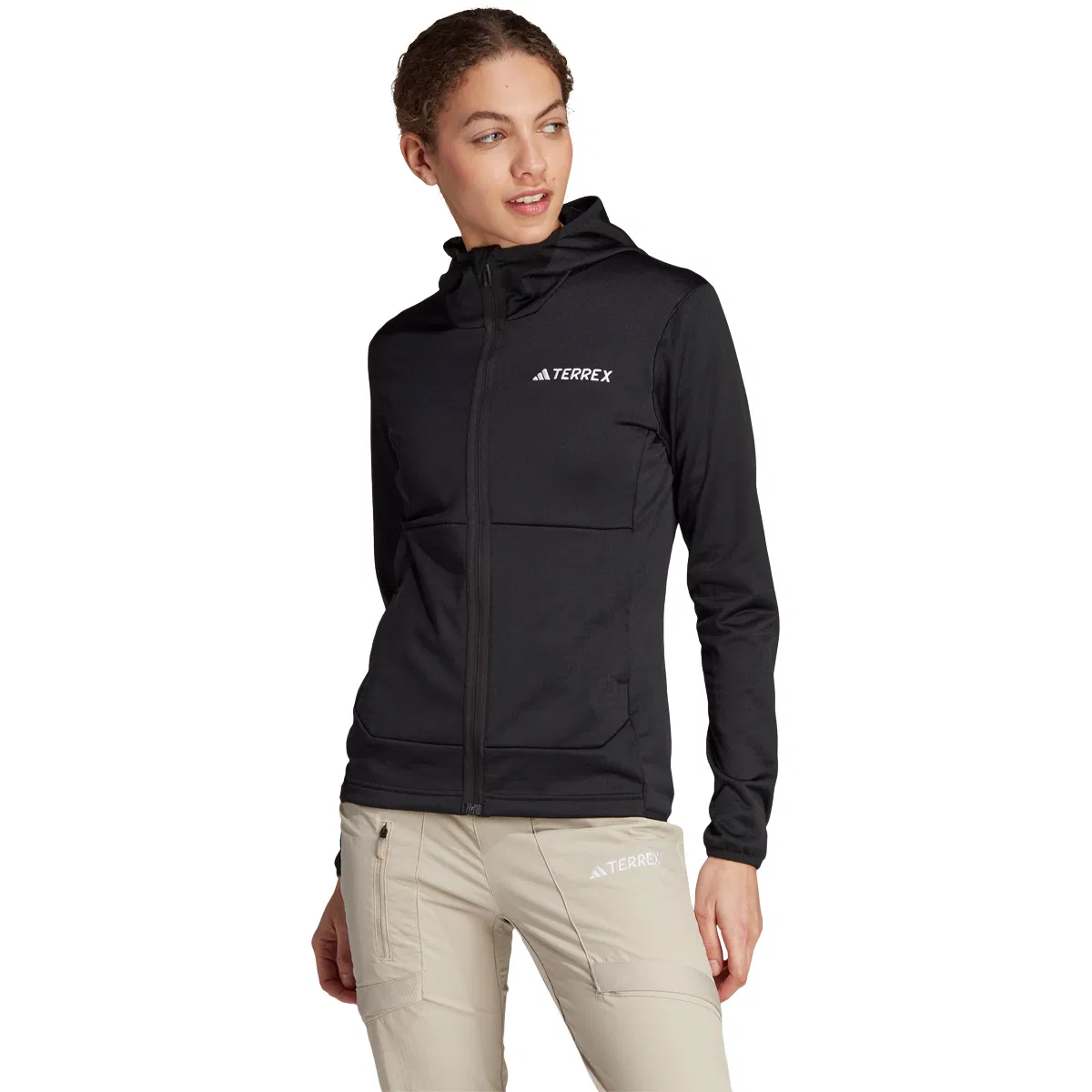 adidas Terrex Xperior Light Fleece Hættetrøje Dame BLACK/WHITE/BLACK
