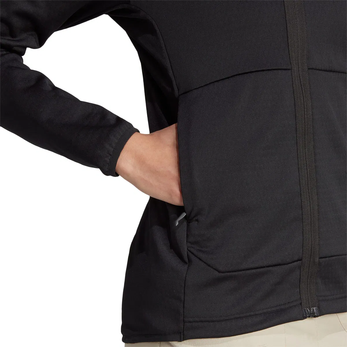 adidas Terrex Xperior Light Fleece Hættetrøje Dame BLACK/WHITE/BLACK